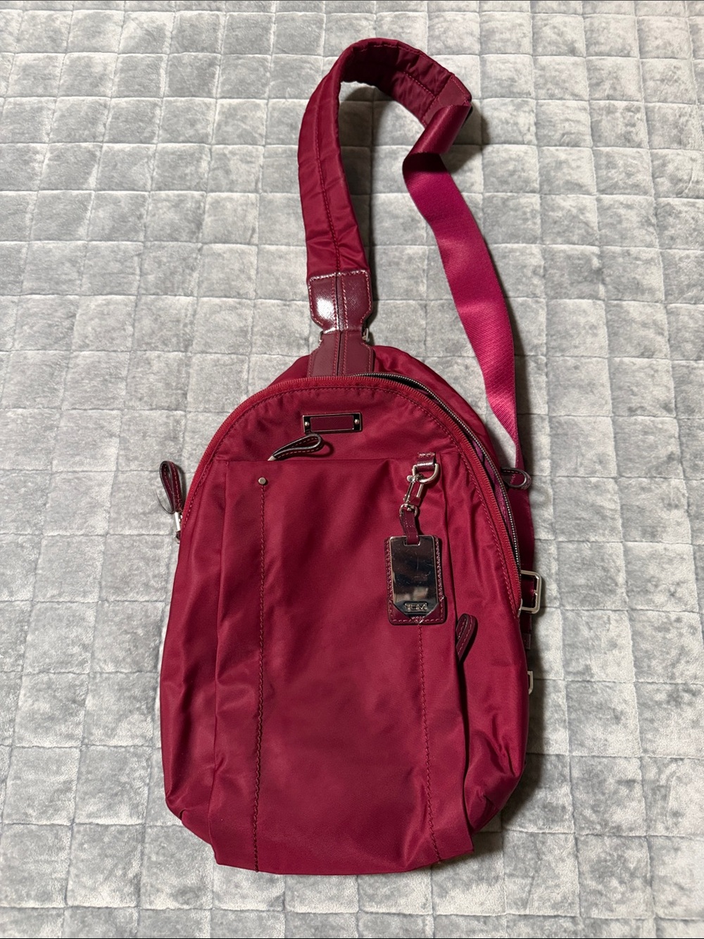 Men's Crossbody Sling Bag in Burgundy